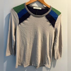 - Women’s super cute shirt with crochet detail, size Large.